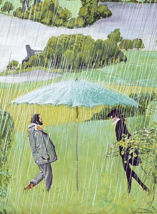 "Rehearsal in the Rain (Ensaio na Chuva)", 1974, leo sobre tela
