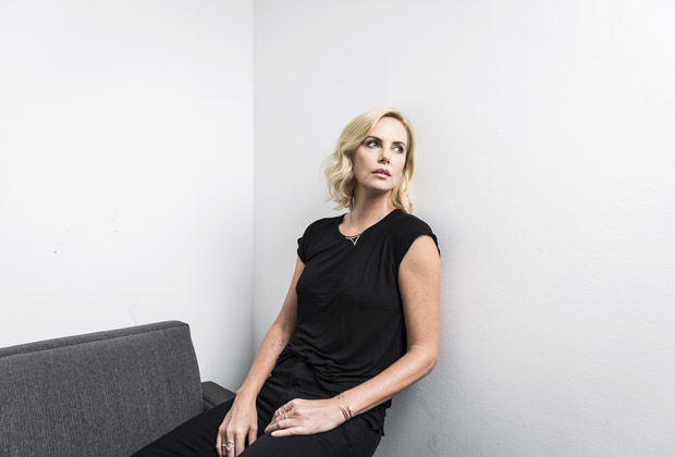Charlize Theron, star of the new movie "Atomic Blonde," in Los Angeles, June 22, 2017. The Oscar winner has a mile-wide range but has recently played a series of lethal ladies: convicted murderer Aileen Wuornos from ÒMonster,Ó Imperator Furiosa in ÒMad Max: Fury Road,Ó Ravenna in ÒSnow White and the HuntsmanÓ and now a merciless hand-to-hand combatant in the new ÒAtomic Blonde.Ó (Emily Berl/The New York Times) ORG XMIT: XNYT99