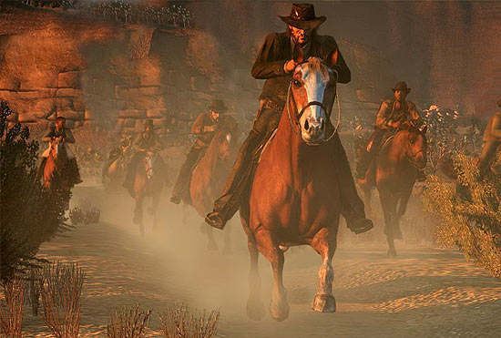 "Red Dead Redemption", jogo da Rockstar clonado pela Gameloft, que fez o "Six Guns"