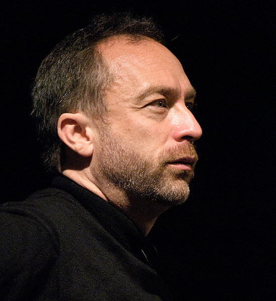 Jimmy Wales, fundador da Wikipédia, no evento Wikimania, em 2009