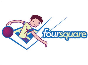 Logo do Foursquare; servio lanar com a MTV campanha para preveno de doenas sexualmente transmissveis