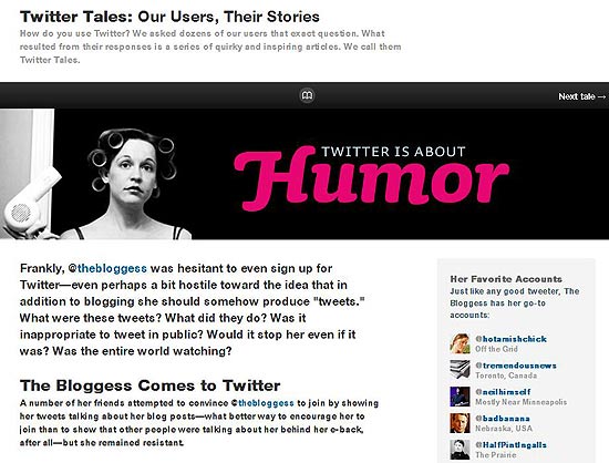 Twitter Tales, página lançada para contar histórias de vidas influenciadas pelo microblog