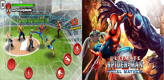 Imagens do jogo Homem-Aranha: iPhone Total Mayhem