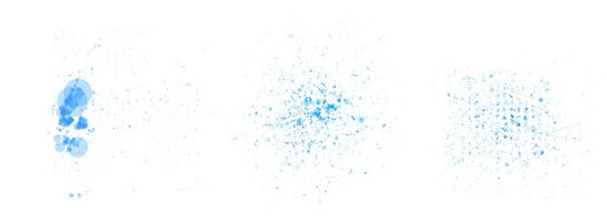 Mapa dos dados do Foursquare das cidades de Nova York, Londres e Paris