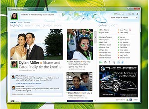 Tela do Windows Live Messenger 2011, j disponvel para download em portugus; programa exige Windows Vista ou 7