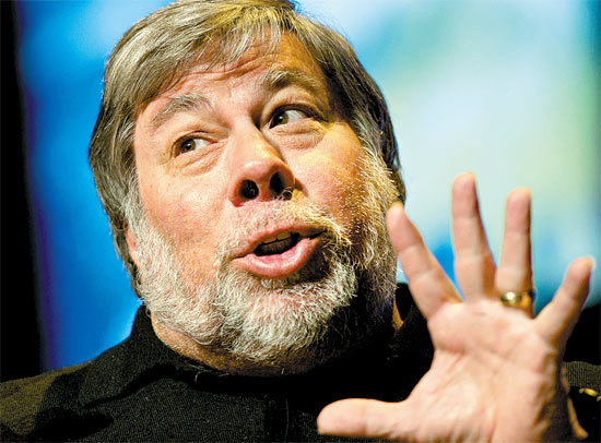 Steve Wozniak, cofundador da Apple, durante evento de tecnologia na Holanda