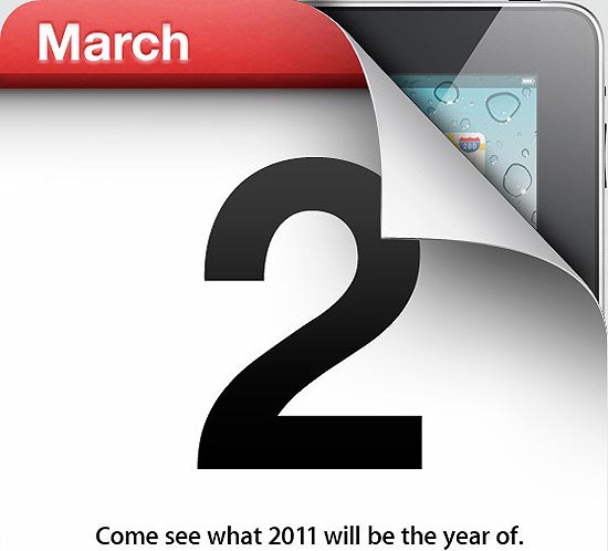 Convite da Apple  imprensa, feito na ltima semana, mostra um tablet; evento acontece na quarta-feira, em San Francisco