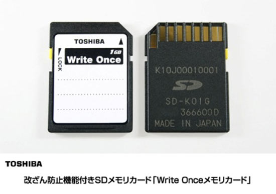 Cartão de memória da Toshiba impede que dados sejam alterados após gravação
