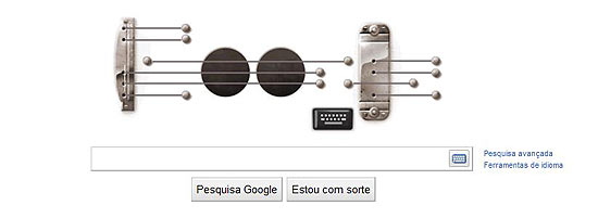 Logotipo interativo do Google, em homenagem a Les Paul