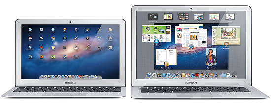 Modelos da família MacBook Air, da Apple, com tela de 11 e 13 polegadas