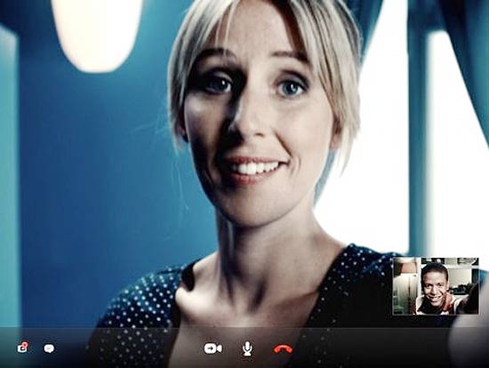 Tela do novo Skype para o iPad