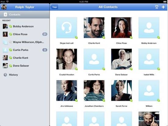 Novo Skype organiza os contatos em tela maior