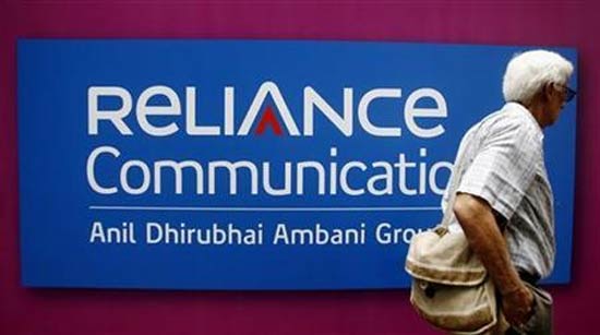 Logo da Reliance Communications, sediada em Nova Bombaim, na Índia