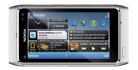 Nokia N8, smartphone com sistema operacional Symbian^3 OS