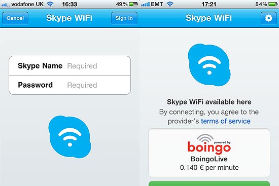 Skype WiFi, agora disponível para dispositivos com iOS