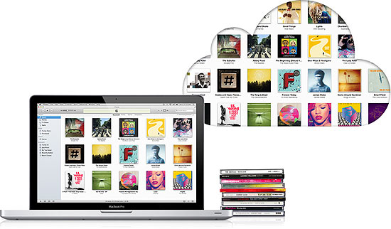 Imagem de divulgao do iTunes Match, ferramenta para o iCloud