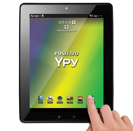 O tablet Ypy 10, da Positivo Informática