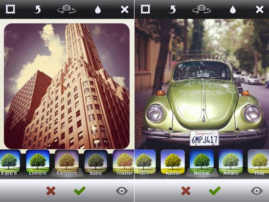 Tela do Instagram, aplicativo de fotografia para iOS e Android
