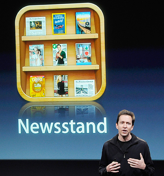 Scott Forstall, vice-presidente sênior do iOS, apresenta a versão 5 do sistema em evento da Apple