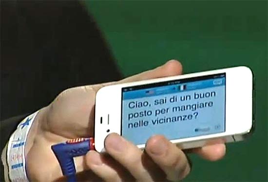 O Vocre, para iPhone, é exibido num evento de tecnologia