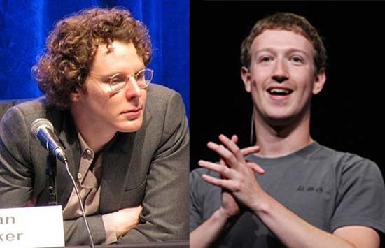 Sean Parker (esquerda), cofundador do Napster, se envolveu em briga com Mark Zuckerberg (direita), do Facebook