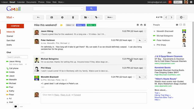 O suposto novo design do Gmail