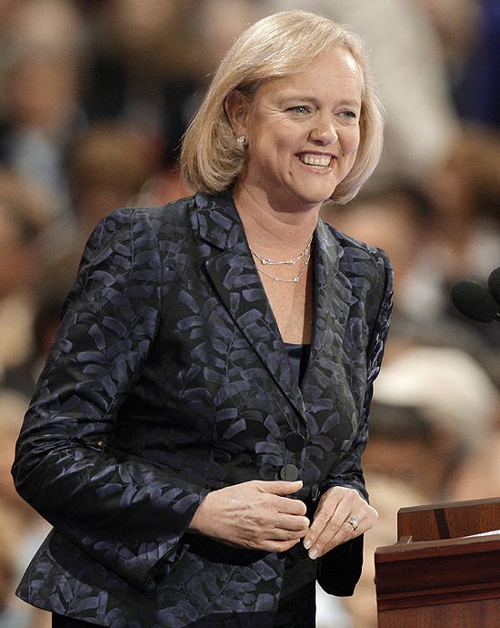 Meg Whitman, executiva-chefe da HP, num evento político em 2008