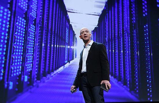 Jeff Bezos, scio-fundador da Amazon, durante o lanamento do Kindle Fire, em setembro, em Nova York