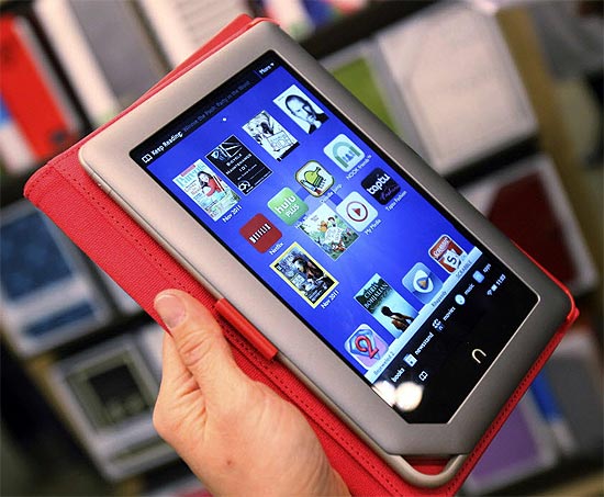 O tablet Nook, da Barnes & Nooble, concorrente do Kindle Fire