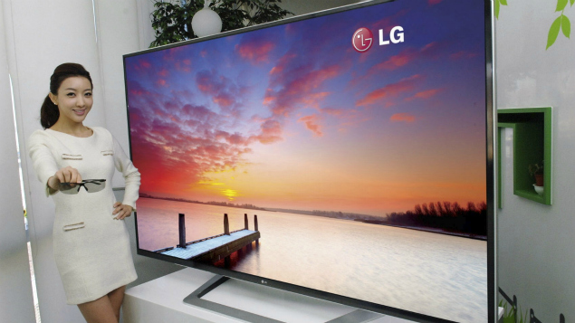 Uma das novas TVs "inteligentes" apresentadas pela LG na CES 2012