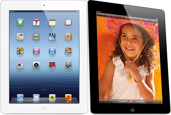 Tablet iPad, da Apple. Modelo lançado em 2012, com tela Retina e chip A5X