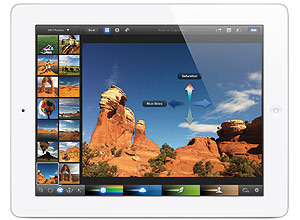 O novo iPad, cuja tela tem 2048x1536 pixels de resolução