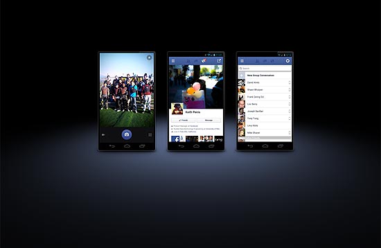 Aplicativo do Facebook para smartphones com Android