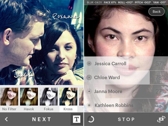 Klik, aplicativo para iPhone que permite o reconhecimento de rostos