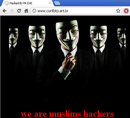 Site da Confederao Brasileira de Fotografia, invadido no dia 6 de junho por "hackers muulmanos"