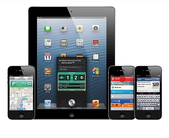 Imagens do iOS 6, novo sistema para dispositivos móveis da Apple; novidades incluem integração ao Facebook