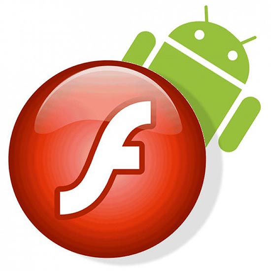 Imagem da Adobe que enaltece o suporte de Flash no Android; versão do sofware será descontinuada