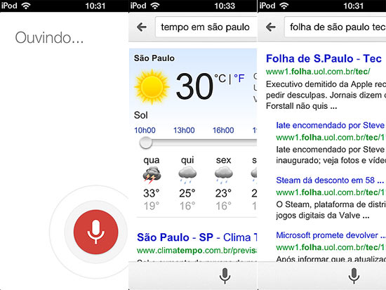 Aplicativo de busca do Google para iOS: reconhecimento de fala em português no iPhone antes do Siri, da Apple