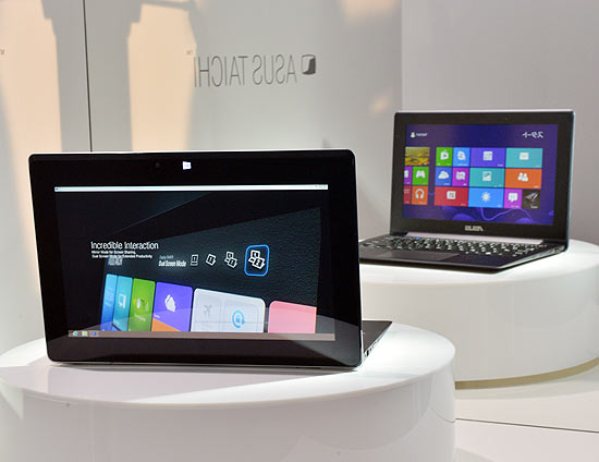 Notebook com duas telas para ser usado com Windows 8, o Asus Taichi