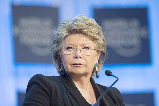 Viviane Reding, vice-presidente da Comisso Europeia, que arquitetou regulamentao proposta na Europa