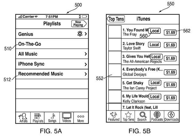 "[Patente]":http://goo.gl/fKssW registrada pela Apple no escritrio de direitos intelectuais americano, o USPTO, para venda de msica off-line