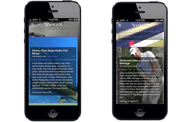 Novo aplicativo do Yahoo!, que usa algoritmo de resumos da start-up Summly
