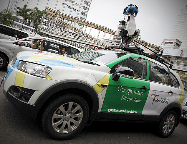 Carro padro usado pelo Google no mundo; na foto, captura de imagens na Indonsia