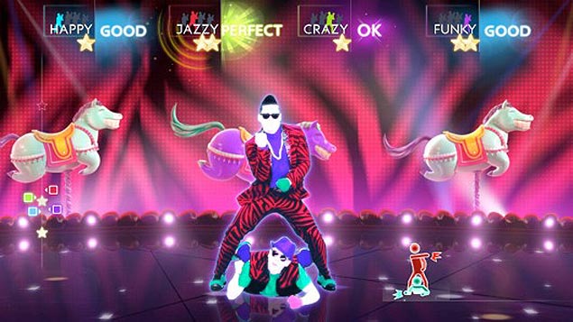 Tela do jogo "Just Dance 4"