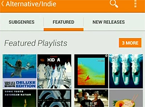Imagem do aplicativo para Android do Play Music All Access, servio de msica por assinatura do Google