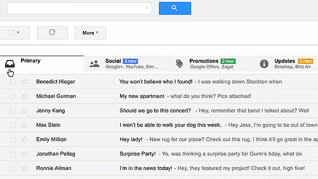 Abas no Gmail: serviço de e-mail do Google ganha redesenho; novos apps devem chegar nas próximas semanas, diz Google