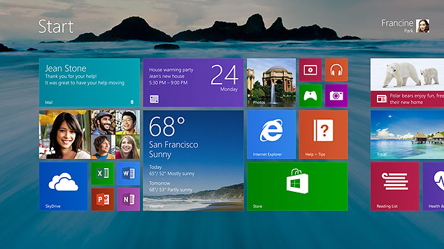 Windows 8.1 permitir o uso de planos de fundo animados