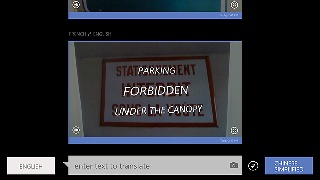 App do Bing Translator usa realidade aumentada para traduzir placas
