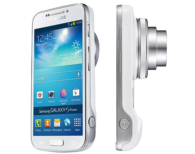 Mais espesso, S4 Zoom conta com mini objetiva para captar fotos com mais qualidade.