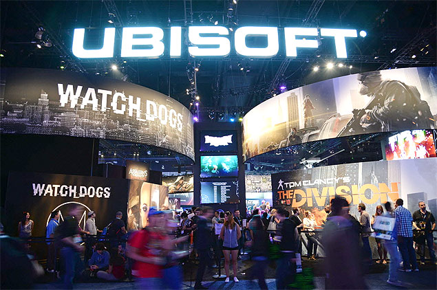 Estande da Ubisoft na E3 (Electronic Entertainment Expo), maior feira de games do mundo